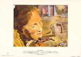 Portrait of Gala with Two Lamb Chops Balanced on Her Shoulder, c.1933 Collectable Print by Salvador Dalí