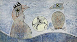 Komposition in Blau Collectable Print by Max Ernst