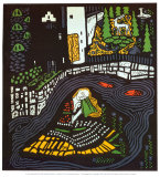 Sleeping Girl Print by Oskar Kokoschka