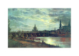 Blick Auf Dresden Poster by Johan Christian Clausen Dahl
