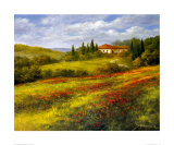 Landscape with Poppies I Print by Heinz Scholnhammer