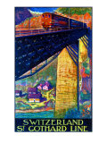 Switzerland, St. Gothard Line Giclee Print by Dan Buzzi