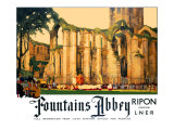 Fountains Abbey Giclee Print by Fred Taylor