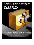 Address Your Packages Clearly Giclee Print by Miles Harper