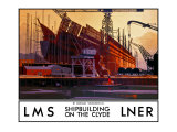 Shipbuilding on the Clyde Giclee Print by Norman Wilkinson