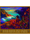 Hawaii Napali Kauai Coast Surf Poster Impressão giclée por Rick Sharp