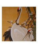 Japanese Cranes II Lámina giclée por Edo School Painters Japanese Cranes II Lámina giclée por Edo School Painters