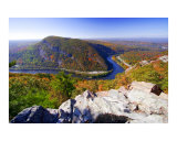 Autumn Vista of the Delaware Water Gap Fotografie-Druck von George Oze