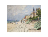 Beach at Trouville, 1870 Print by Claude Monet