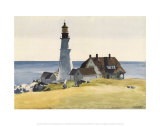 Lighthouse and Buildings, Portland Head, Cape Elizabeth, Maine, c.1927 Affiches par Edward Hopper