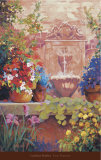 Patio Fountain Print by Hawley Patio Fountain Print by Hawley