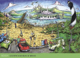 Lighthouse Beach Break Kunst av BOGY (Aaron Bogushefsky)