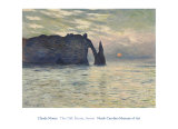 La falaise d'Etretat, soleil couchant, 1883 Posters par Claude Monet