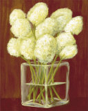 White Flowers in Vase Print by Jose Gomez