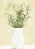 White Flowers in White Vase Arte por David Col White Flowers in White Vase Arte por David Col