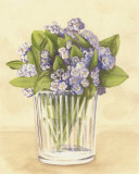 Purple Flowers in Vase Posters par Cuca Garcia