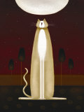 Feline and Four Tulips Pósters por Jo Parry