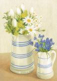 Daisies, Tulips and Purple Flowers in Pitchers Pósters por David Col Daisies, Tulips and Purple Flowers in Pitchers Pósters por David Col