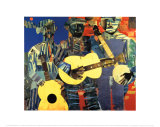 Three Folk Musicians, 1967 Affiches par Romare Bearden