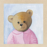 Bear with Pink Shirt Prints by Catherine Becquer