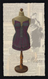 Blue and Red Milano Corset Prints by Cuca Garcia