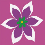 Purple Flower Plakater av Miriam Bedia