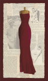 Long Red Dress Print by Cuca Garcia