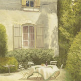 Patio with Table Poster par Miguel Valle