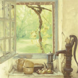 Water Pump with Dishes Affiches par Miguel Valle