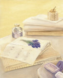 Purple Flowers and Towel Affiches par Catherine Becquer