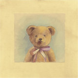 Bear with Pink Ribbon Affiche par Catherine Becquer