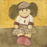 Doll with Brown Hair and Pigtails Posters par Alba Galan