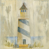 Blue Striped Lighthouse Posters par Jose Gomez