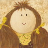 Doll with Brown Hair and Pigtails Affiches par Alba Galan