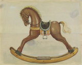 Brown Rocking Horse Posters par Catherine Becquer