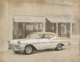 Yellow and White Car Posters by Lucciano Simone