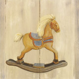 Rocking Horse with Blue Saddle Art par Catherine Becquer