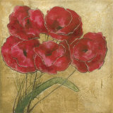 Fleurs rouges Affiches par Cristina Valades