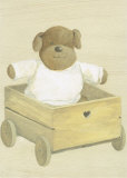 Dog in Wagon Art by Catherine Becquer