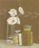 Perfume with White Roses Print by Marie Perpinan