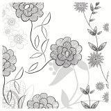 White Lace Floral Posters par Kate Knight