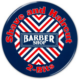 Barber Shop Plakietka emaliowana