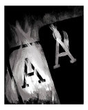 HOT BLAZING POCKET ACES ON FIRE POKER ART ARTS HOME GAME ROOM POP POPULAR BULLETS DECOR WPT WSOP B&W Lámina giclée por Teo Alfonso
