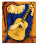 Vera A la Guitare Posters by Guy Mourand