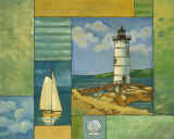 Lighthouse Collage II Affiche par Paul Brent