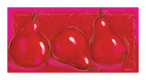 Trois Poires Rouges Posters by Chantal Godbout