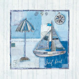 Beach Huts Prints by Katherine & Elizabeth Pope