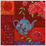 Theiere et Roses Prints by Loetitia Pillault