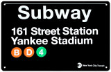 Subway 161 Street Station- Yankee Stadium Plaque en métal