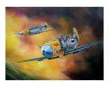 Messerschmitt 109's Attack Lámina giclée por jack connelly